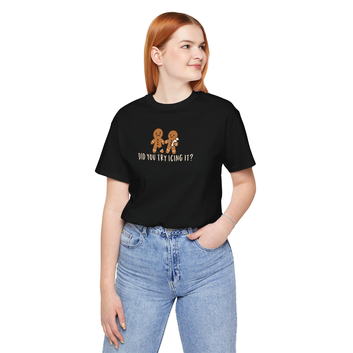 Gingerbread Couple Tee – "Did You Try Icing It?" Holiday Christmas Shirt
