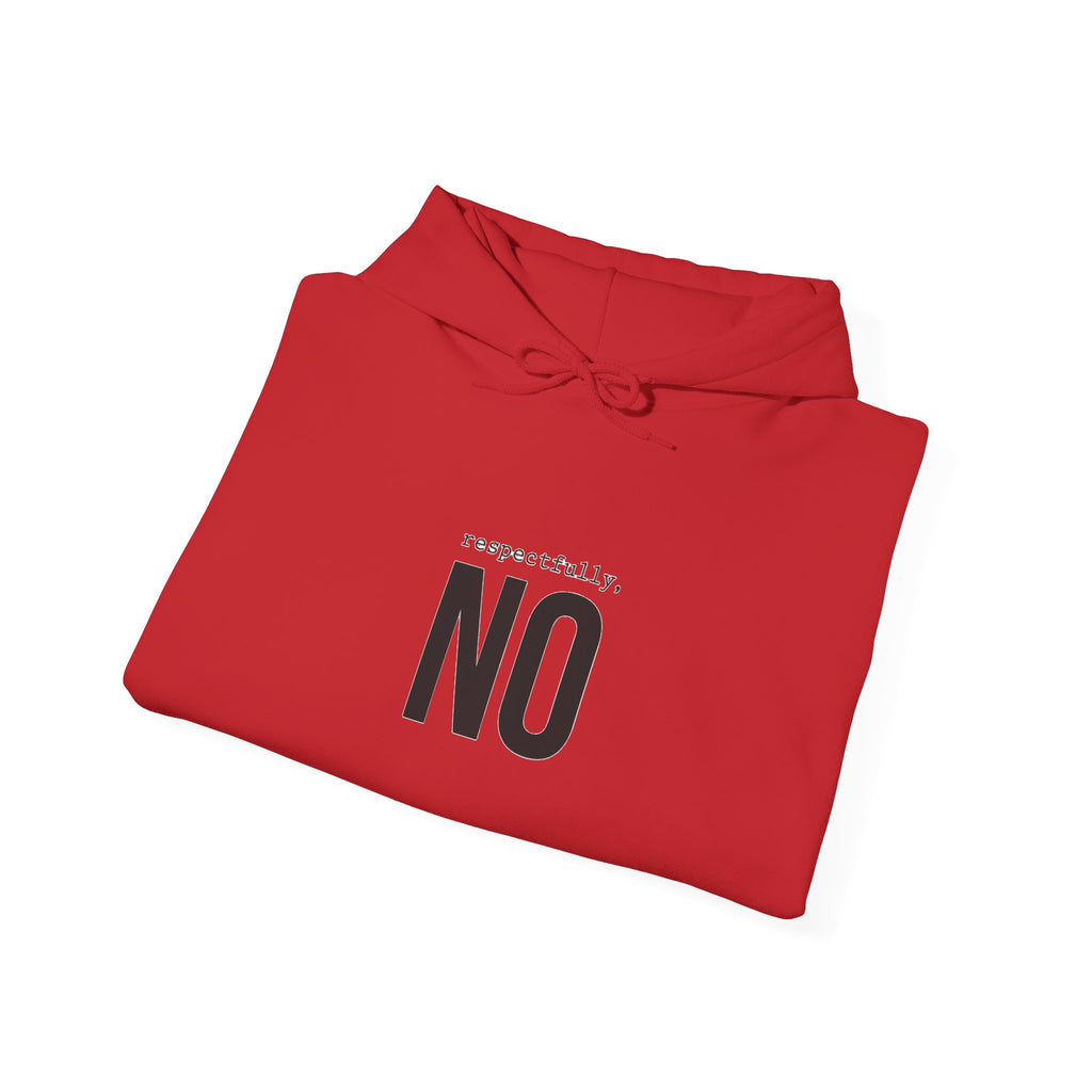 NO Minimal Grumpy Humor Hoodie | Deadpan Text, Introvert Humor