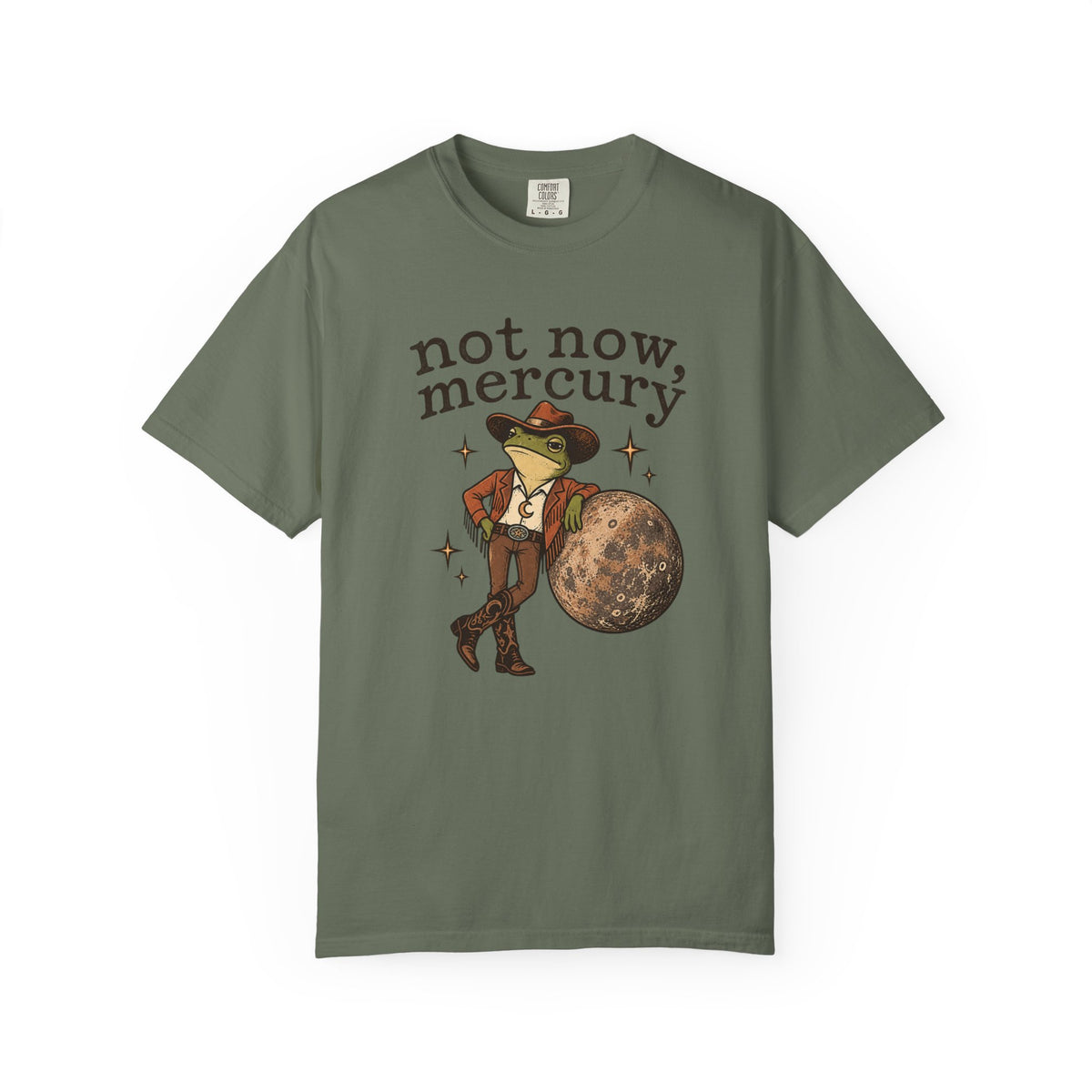 Not Now Mercury Tee — Mercury Retrograde Astrology Graphic T-Shirt