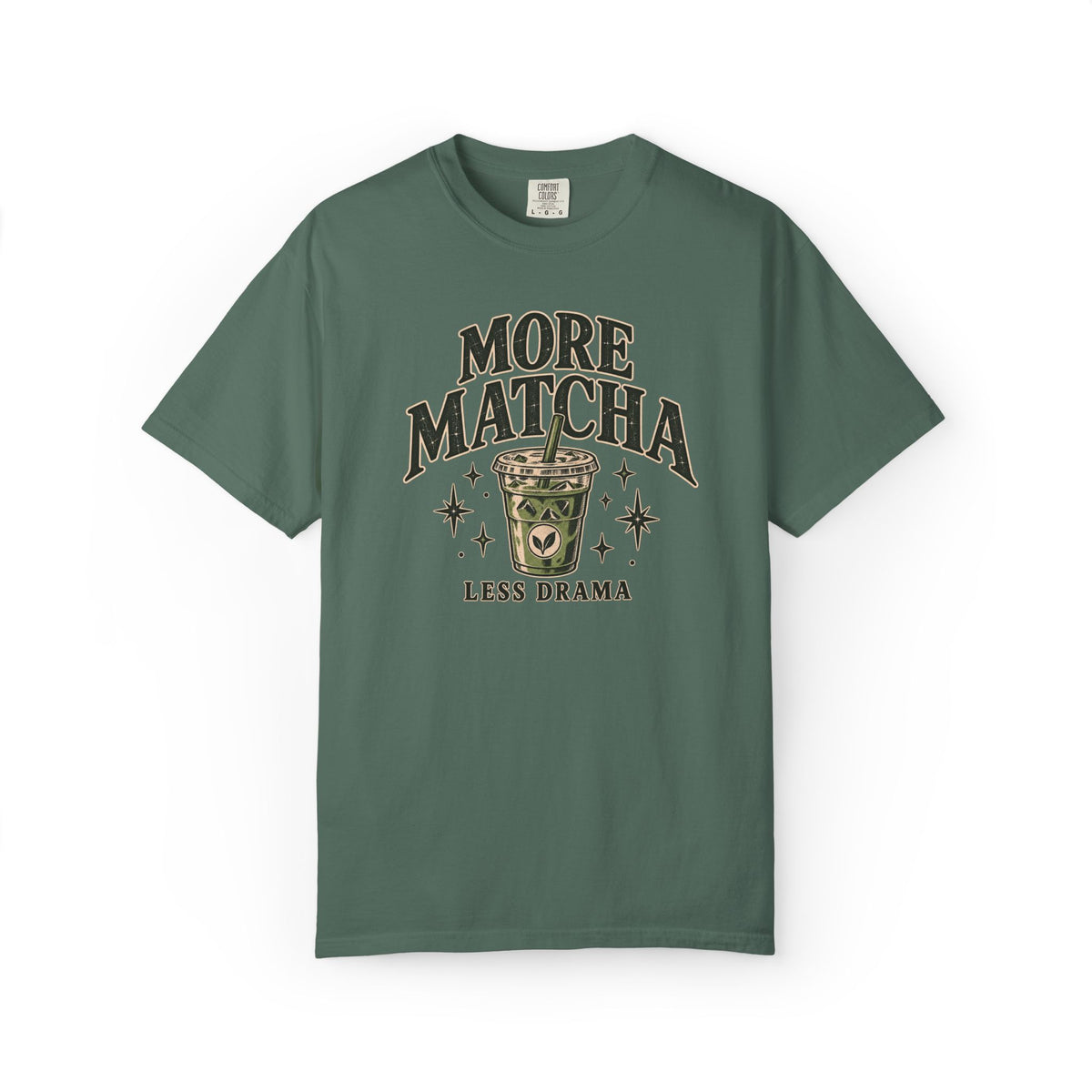 More Matcha Less Drama Tee — Cute Matcha Graphic T-Shirt