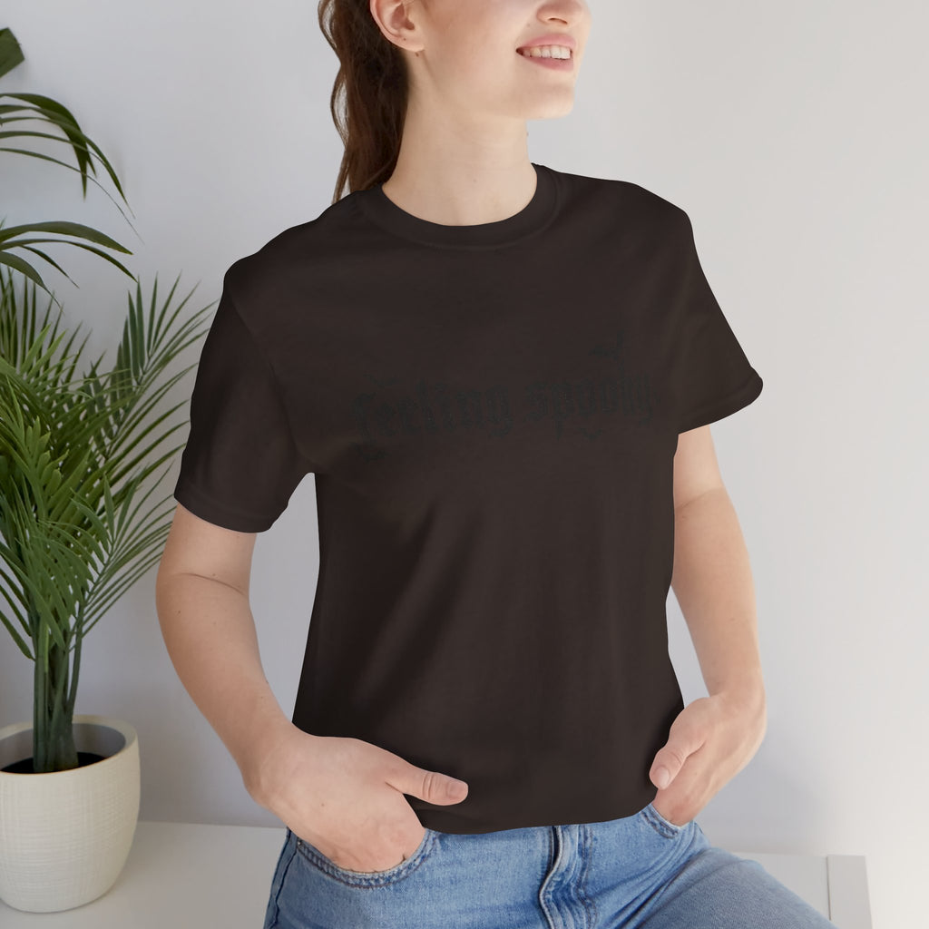 Feeling Spooky T-Shirt — Gothic Halloween Tee with Bats