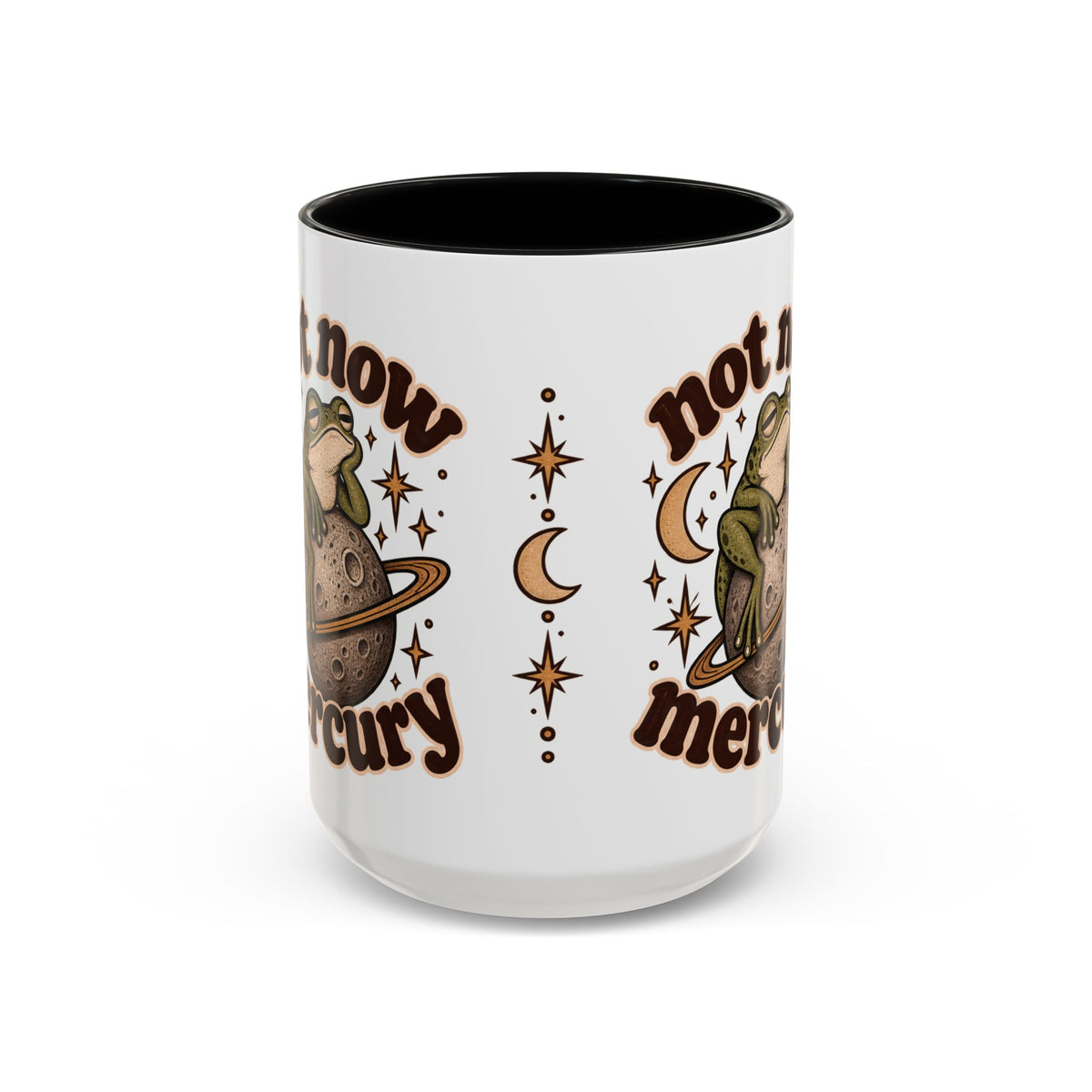 Not Now Mercury Mug — Retro Frog & Planet Ceramic Coffee Mug