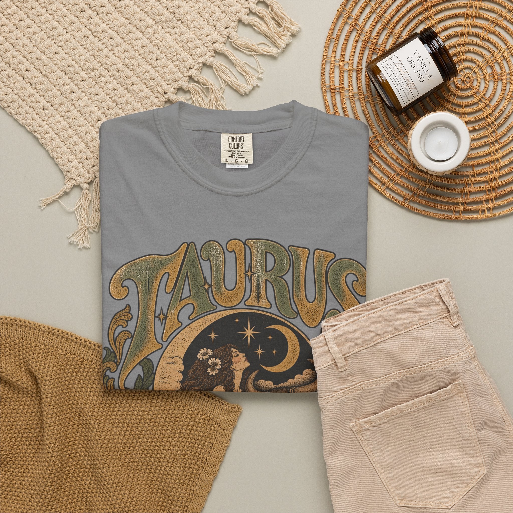 Taurus Zodiac T‑Shirt — Vintage Astrological Bull Graphic