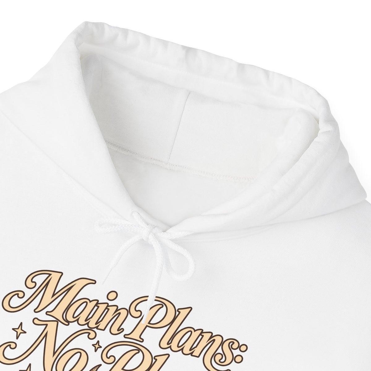 Main Plans No Plans Hoodie — Cozy Retro Graphic Pullover