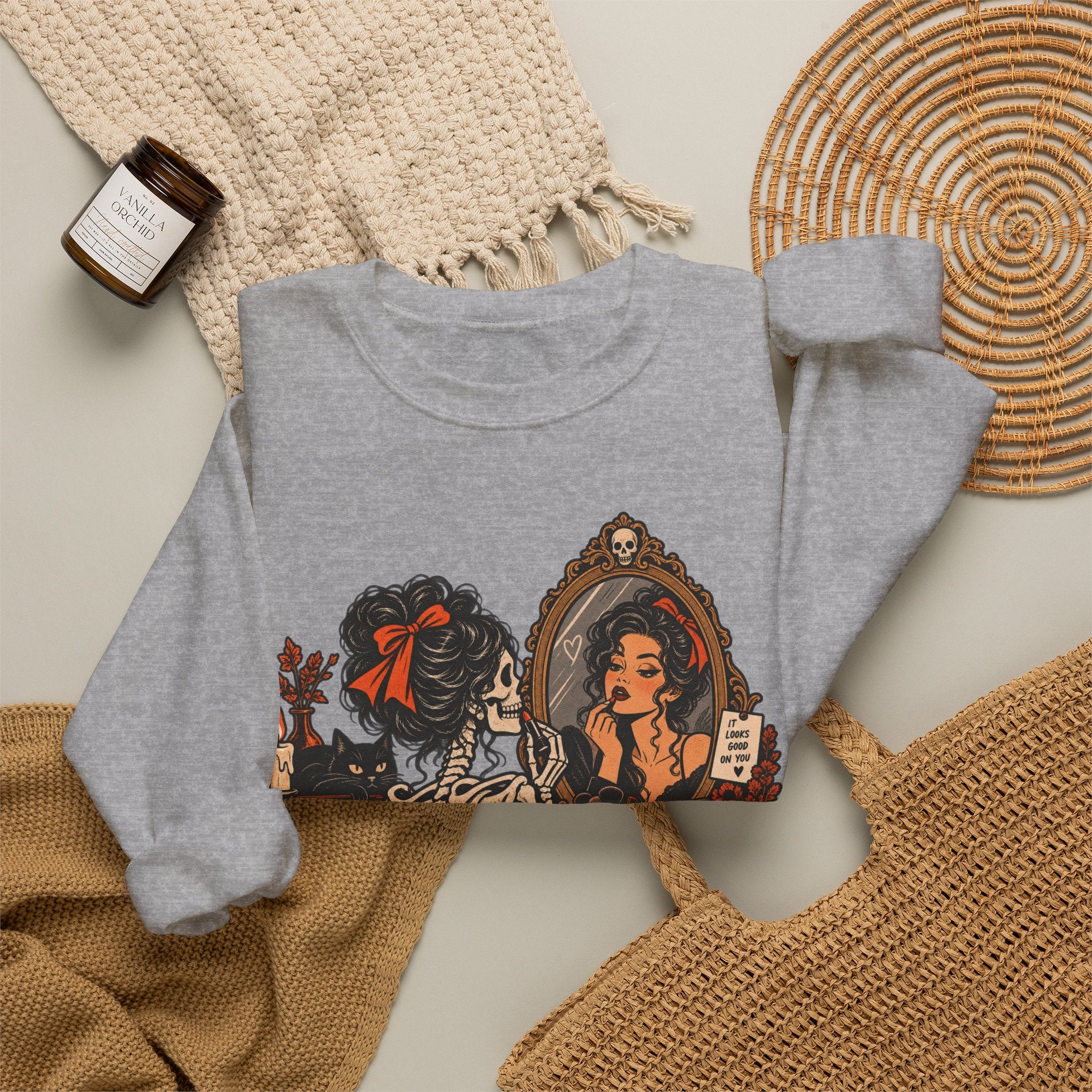 Skeleton Makeup Sweatshirt