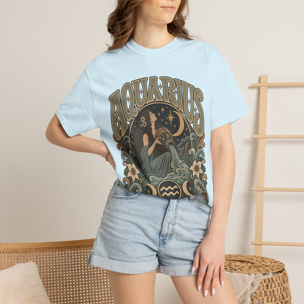 Aquarius Zodiac T-Shirt — Vintage Astrological Sign Tee