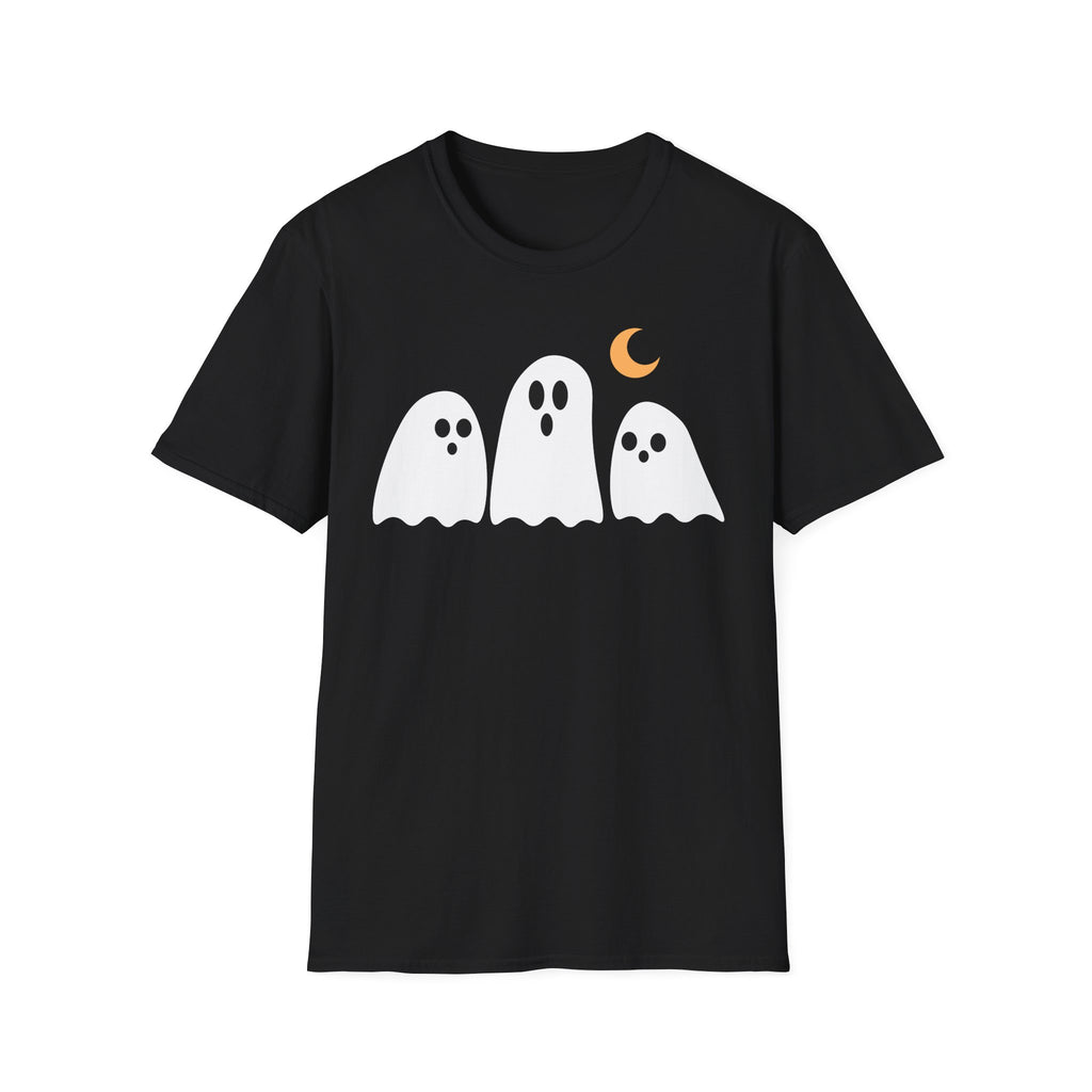 Cute Ghosts T-Shirt – Playful Halloween Moon Graphic Tee
