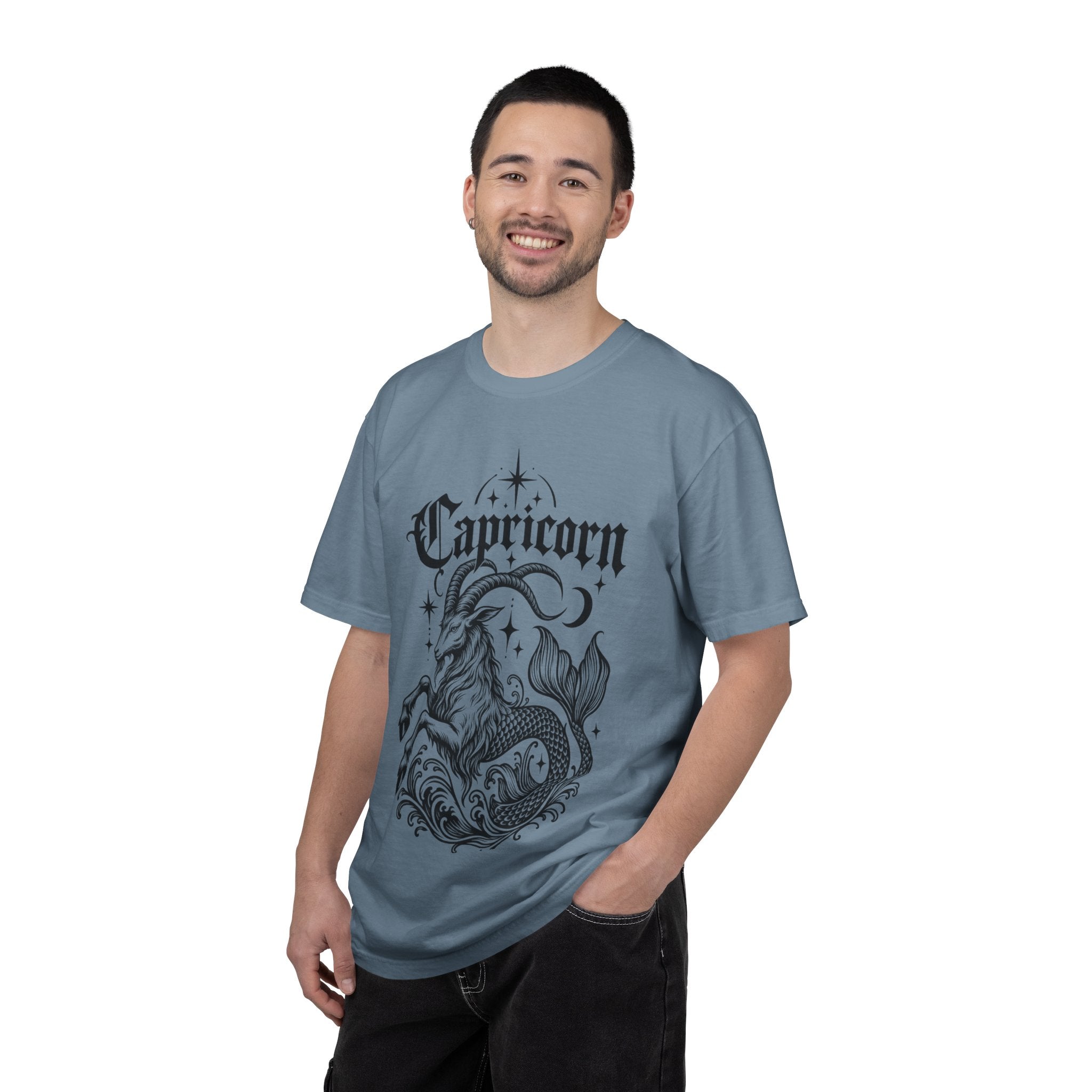 Capricorn Zodiac T-Shirt — Mystical Goat-Fish Astrology Tee