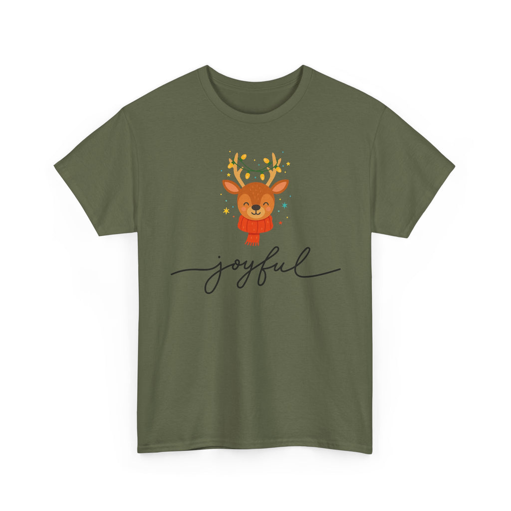Joyful Reindeer Tee – Cute Holiday Christmas Shirt