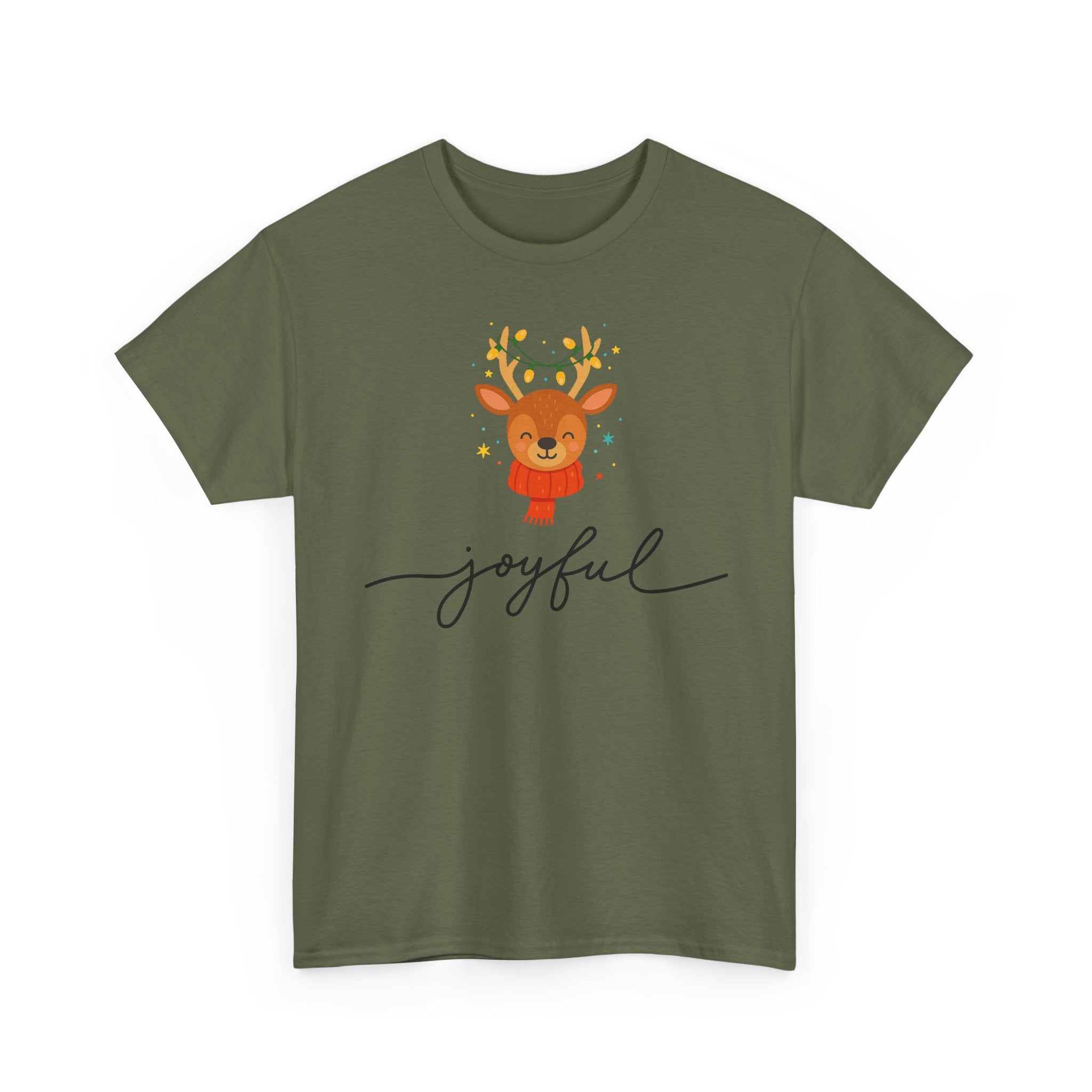 Joyful Reindeer Tee – Cute Holiday Christmas Shirt