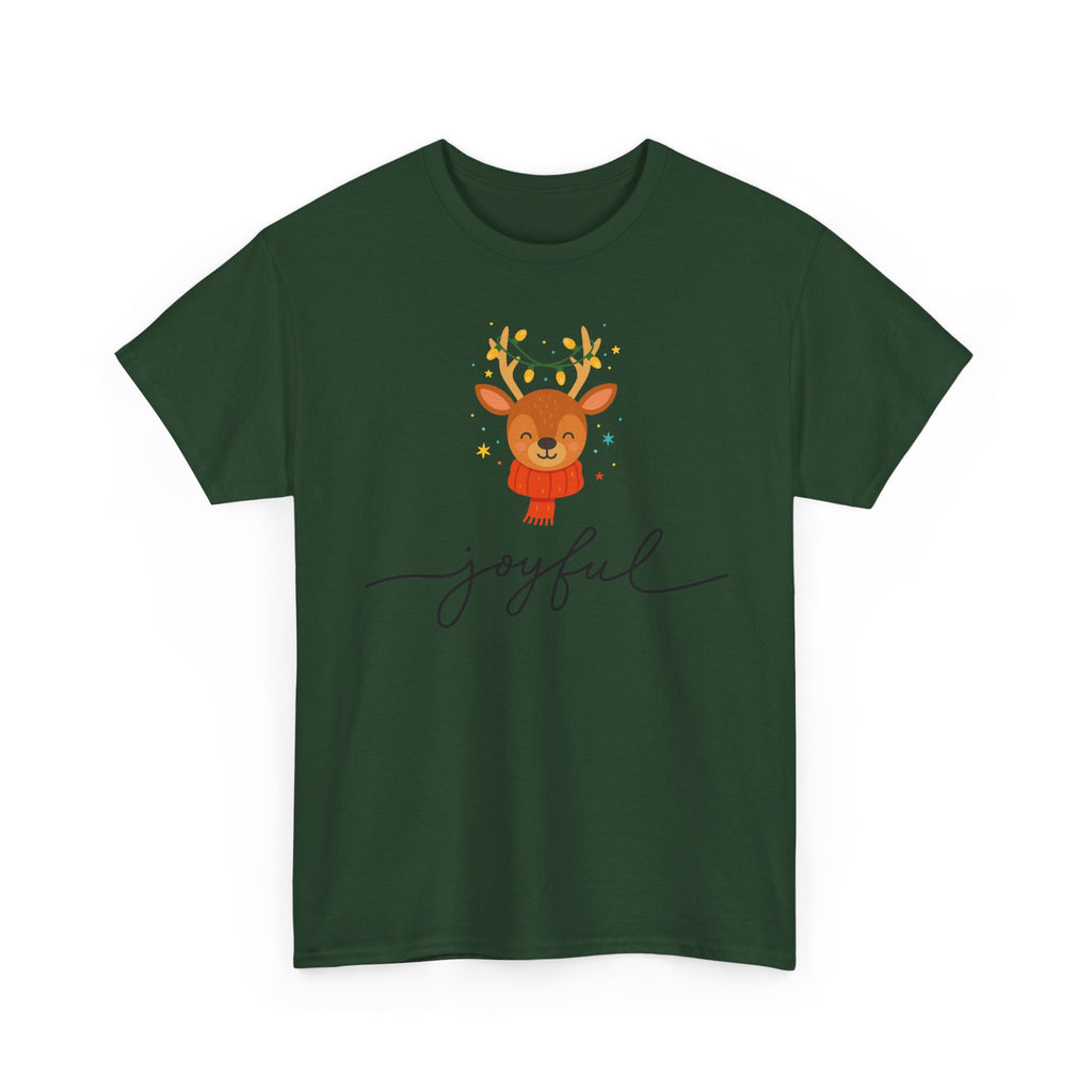 Joyful Reindeer Tee – Cute Holiday Christmas Shirt