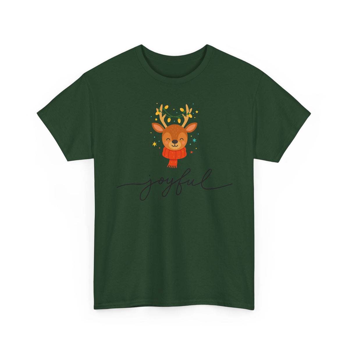 Joyful Reindeer Tee – Cute Holiday Christmas Shirt