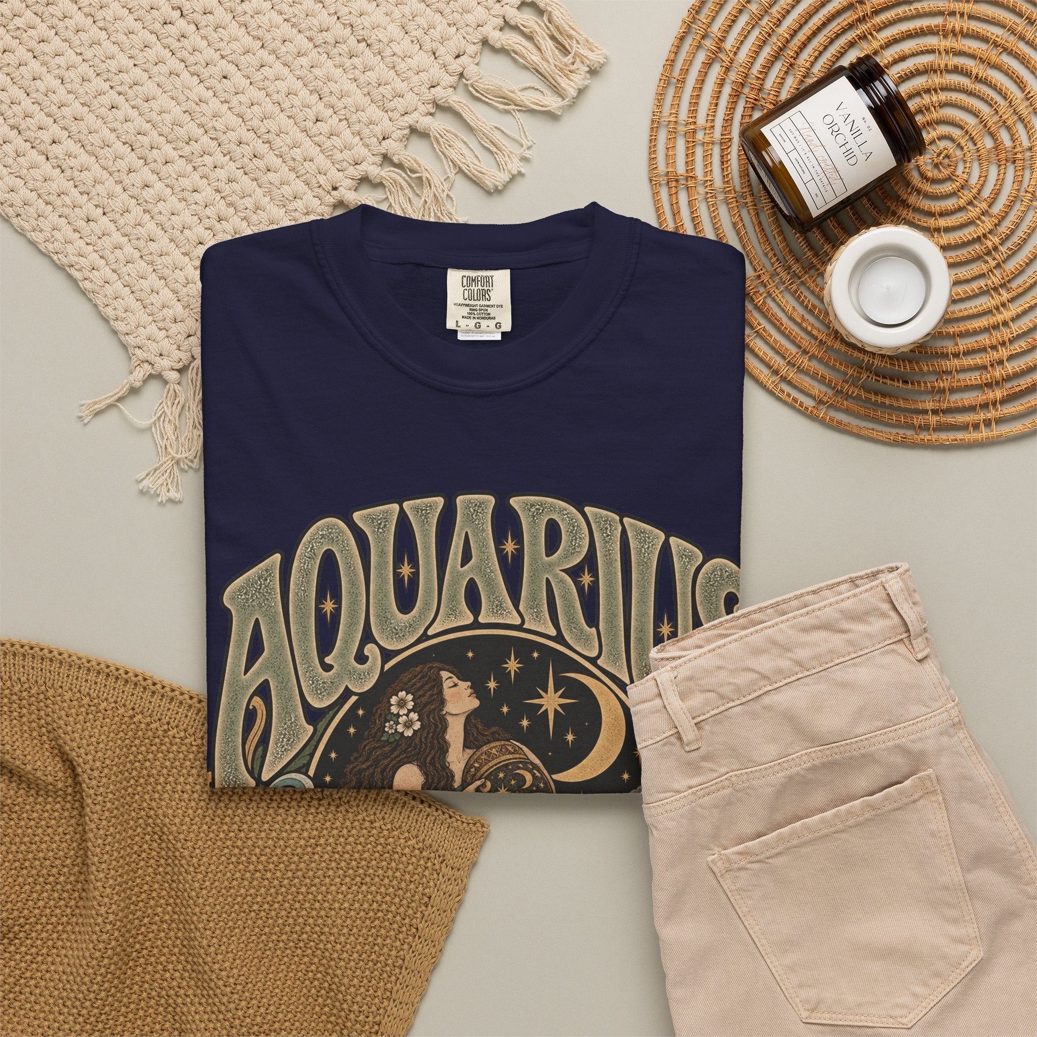 Aquarius Zodiac T-Shirt — Vintage Astrological Sign Tee
