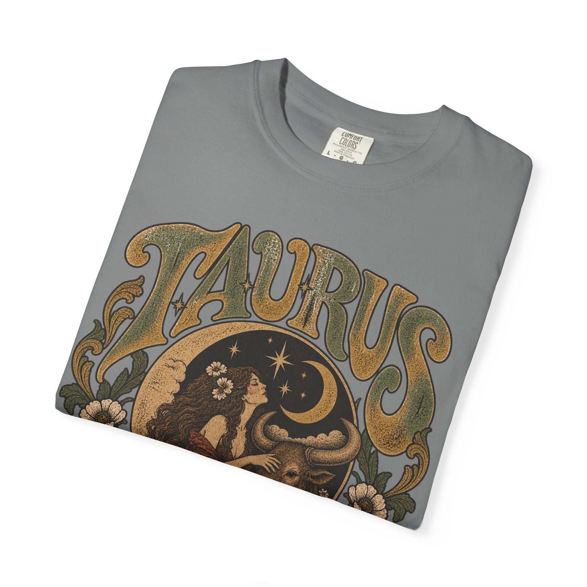 Taurus Zodiac T‑Shirt — Vintage Astrological Bull Graphic