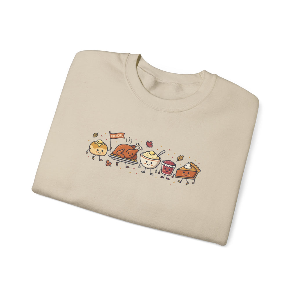 Cute Thanksgiving Food Icons Sweatshirt | Fall Harvest Friendsgiving