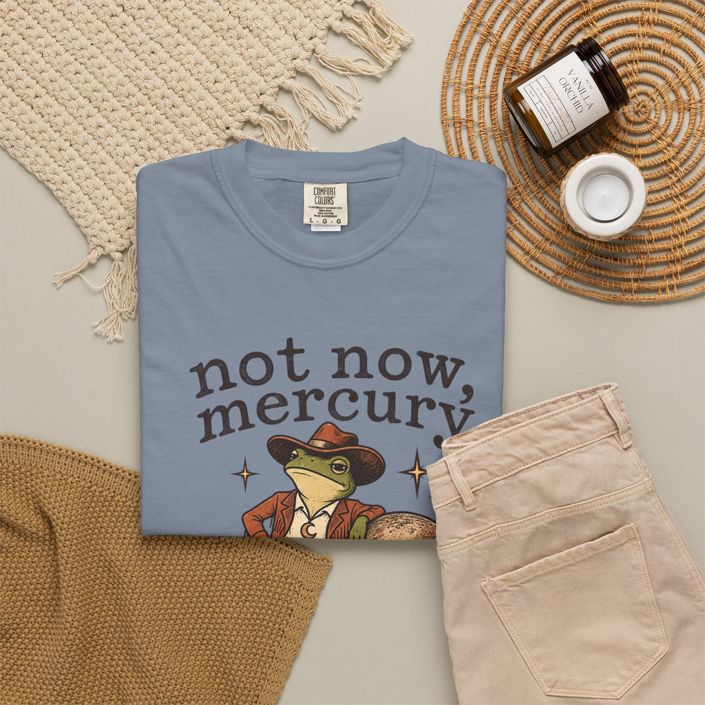 Not Now Mercury Tee — Mercury Retrograde Astrology Graphic T-Shirt