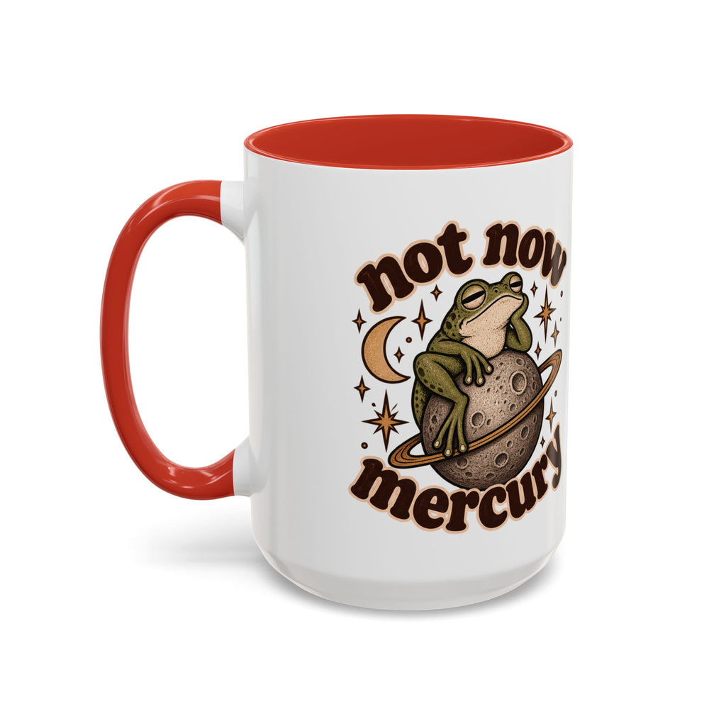 Not Now Mercury Mug — Retro Frog & Planet Ceramic Coffee Mug