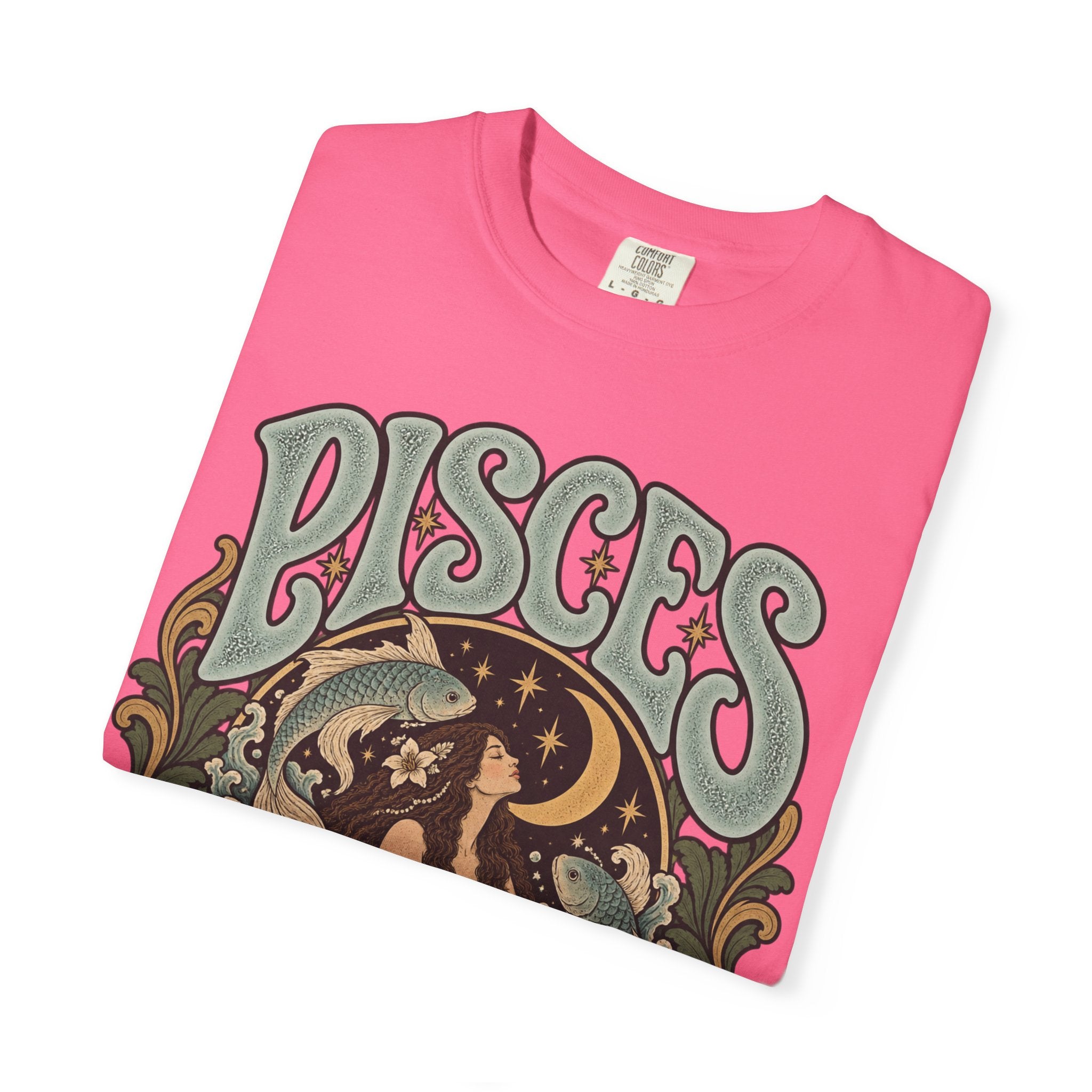 Pisces Zodiac T-Shirt — Retro Astrological Artwork