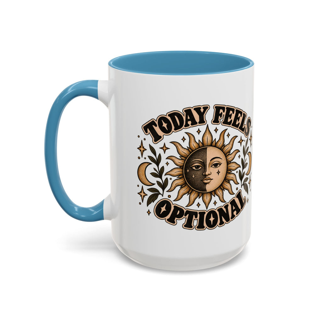 Today Feels Optional Mug — Vintage Sun & Moon Ceramic Coffee Mug