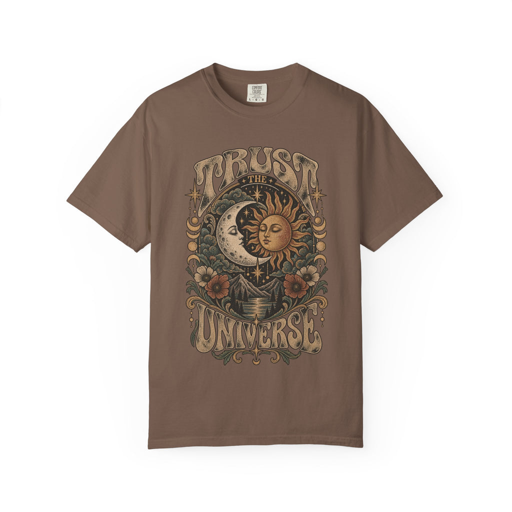 Trust the Universe T-Shirt — Vintage Sun & Moon Graphic