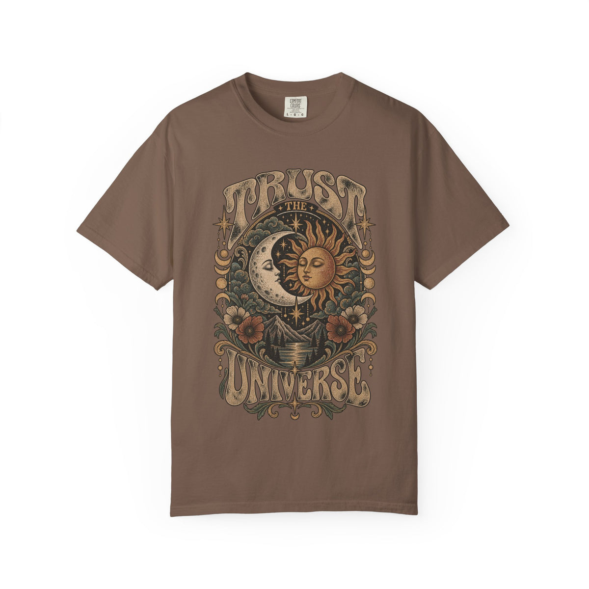 Trust the Universe T-Shirt — Vintage Sun & Moon Graphic