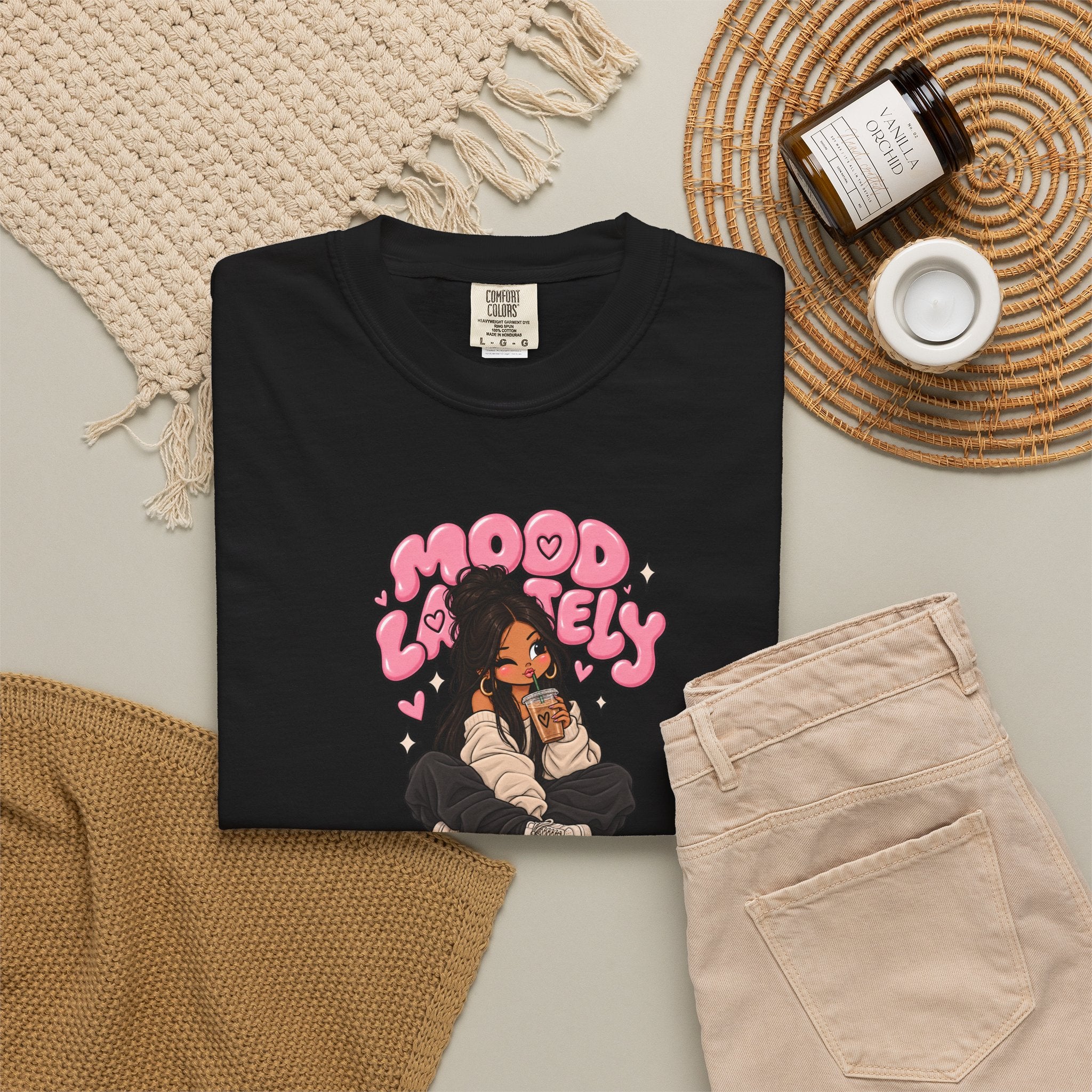 Mood Lovely T-Shirt — Cute Cartoon Girl Graphic Tee