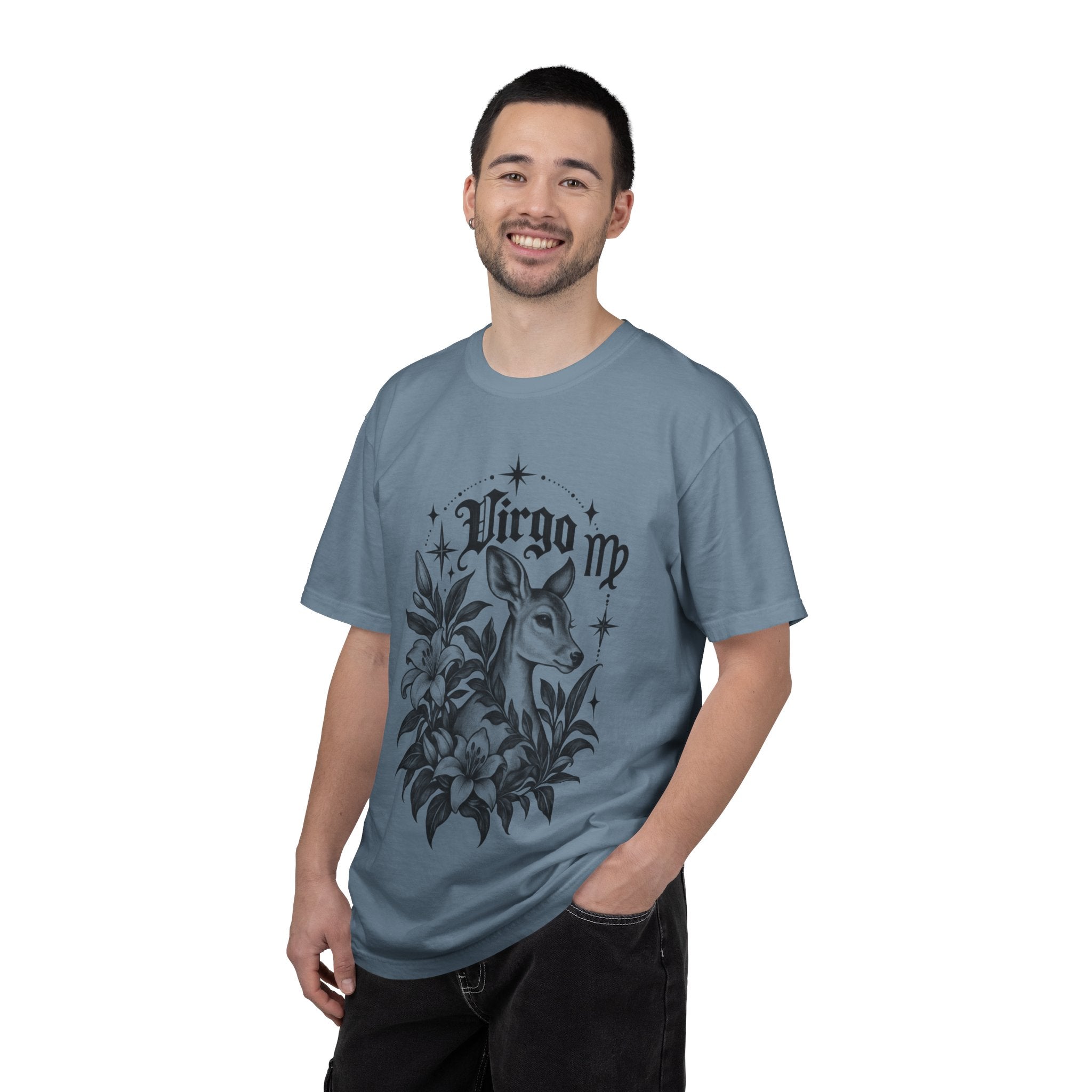 Virgo Zodiac T-Shirt — 'Virgo ' Floral Deer Astrology Tee