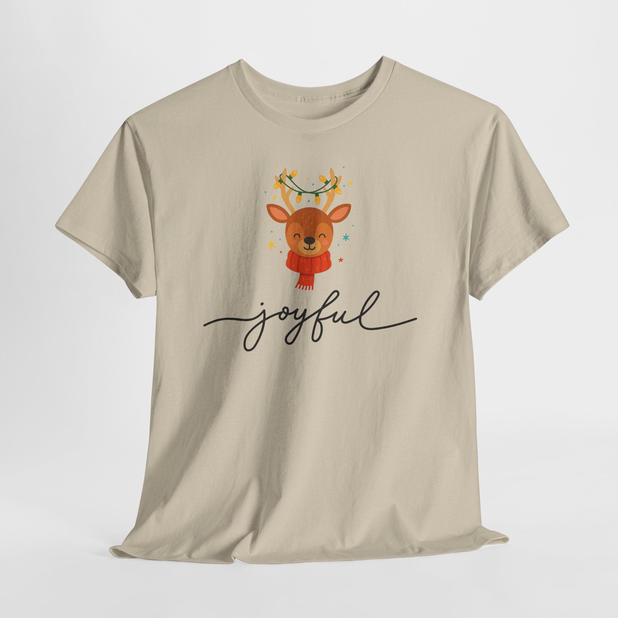 Joyful Reindeer Tee – Cute Holiday Christmas Shirt
