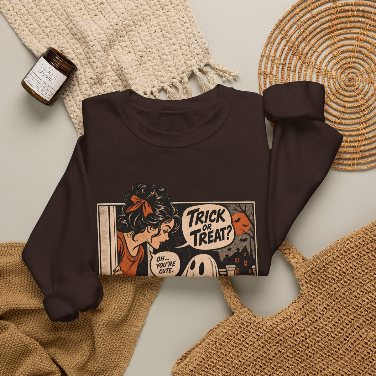 Trick or Treat Comic Sweatshirt