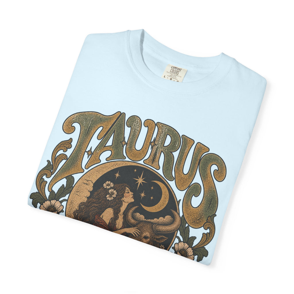Taurus Zodiac T‑Shirt — Vintage Astrological Bull Graphic