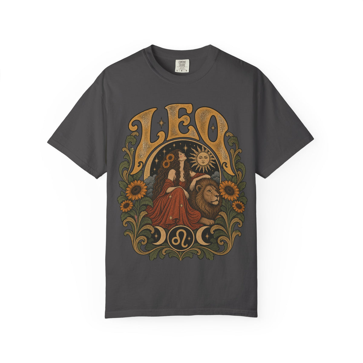Leo Zodiac T-Shirt — Vintage Astrology Lion Graphic
