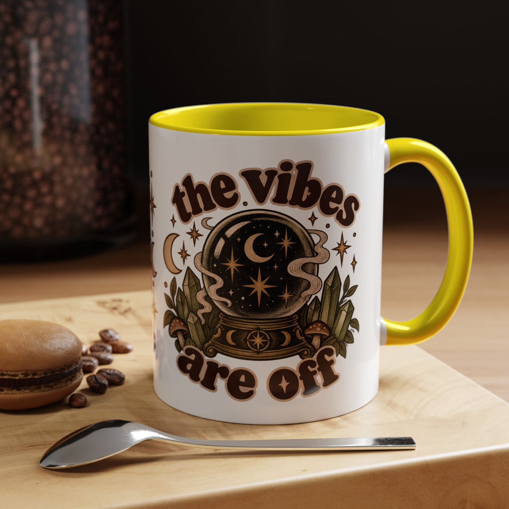 The Vibes Are Off Mug — Crystal Ball Mystical Ceramic Coffee Mug