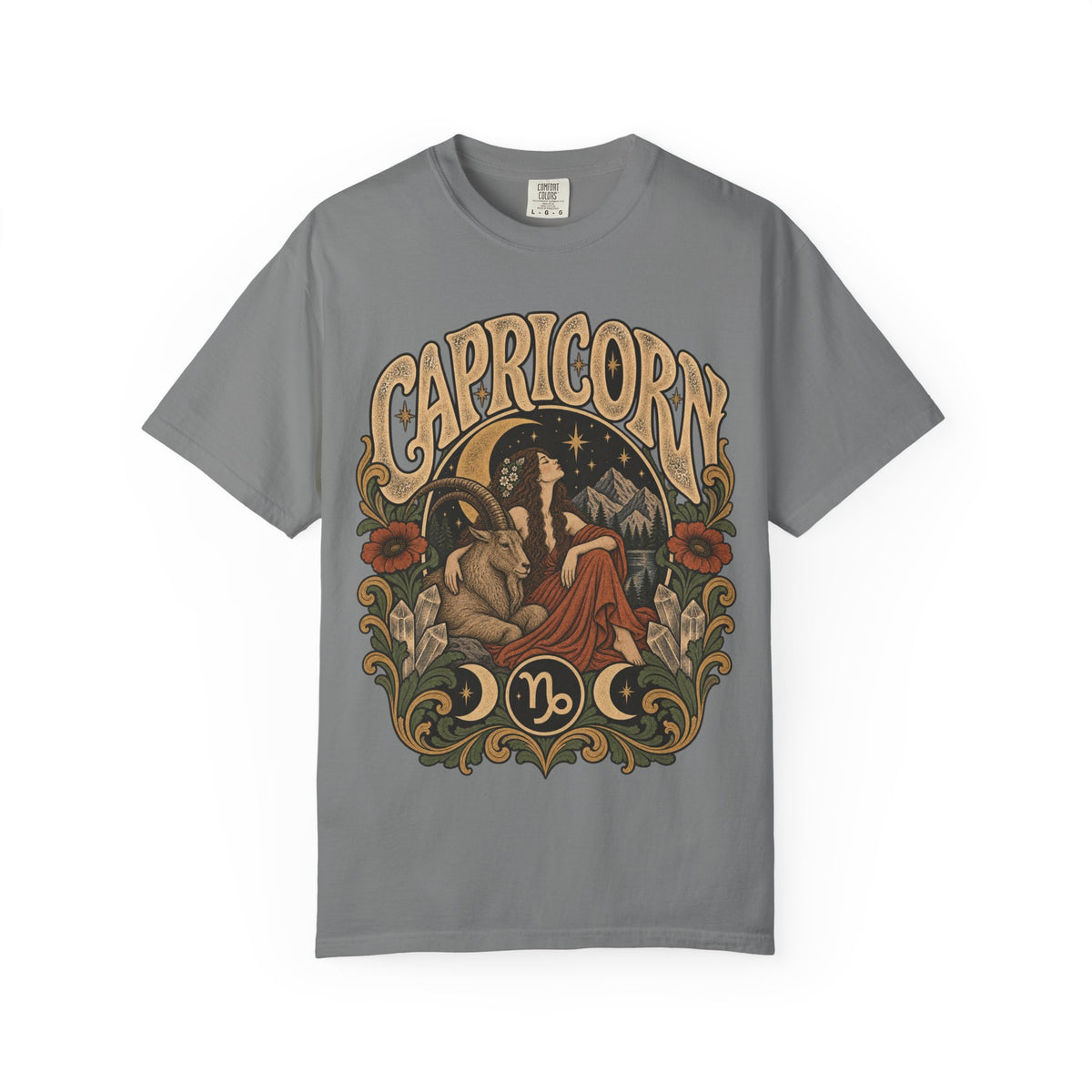 Capricorn Zodiac Tee — Vintage Astrological Graphic T-Shirt