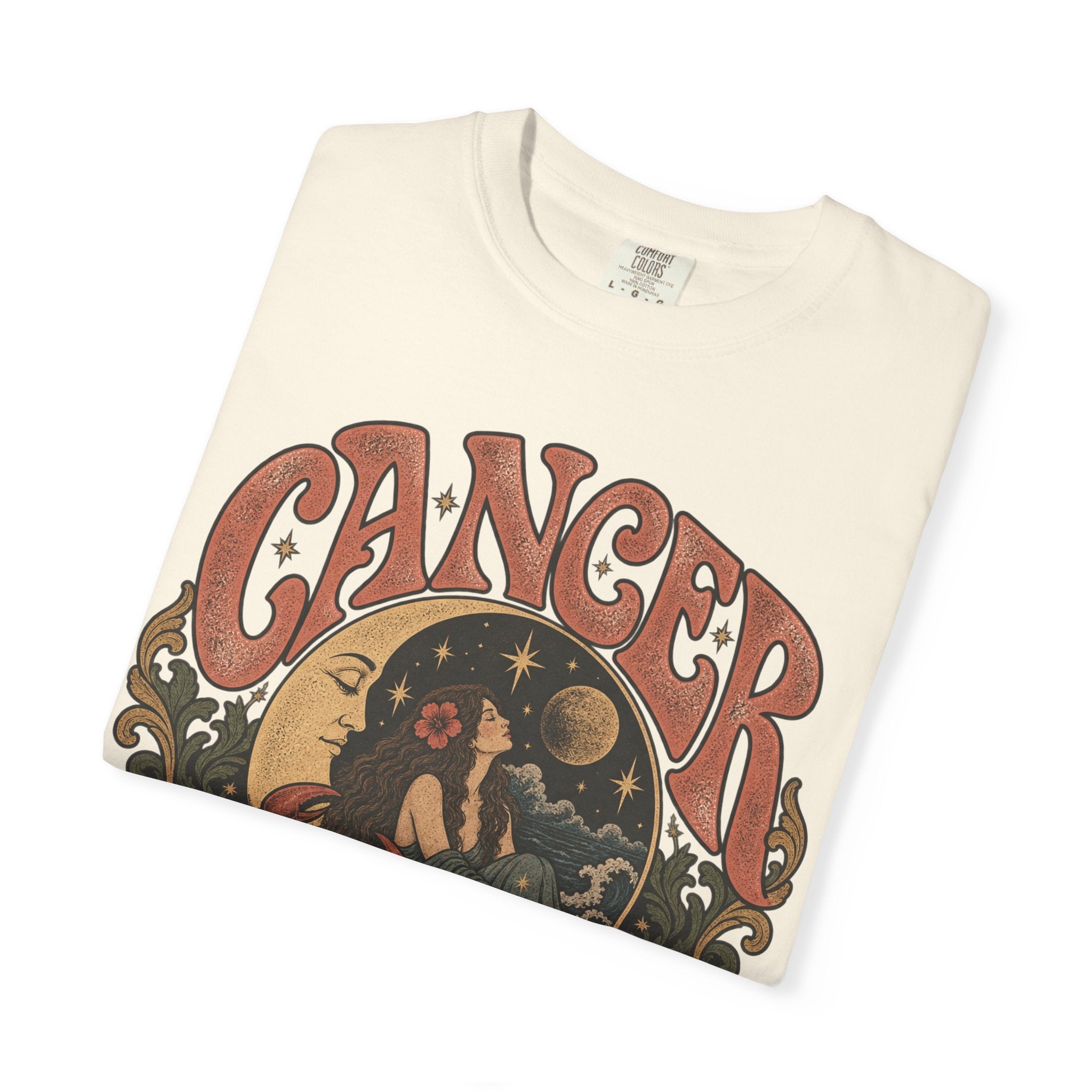 Cancer Zodiac T‑Shirt — Vintage Astrology Tee (Cancer Zodiac Sign)