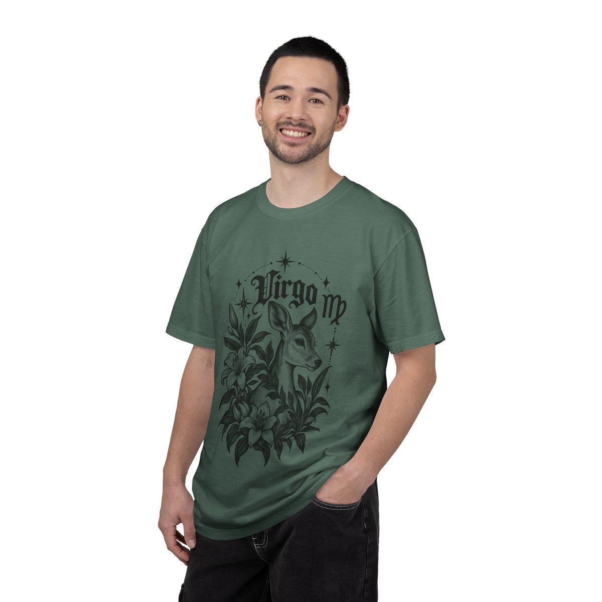 Virgo Zodiac T-Shirt — 'Virgo ' Floral Deer Astrology Tee