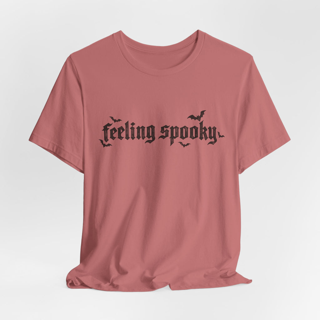 Feeling Spooky T-Shirt — Gothic Halloween Tee with Bats