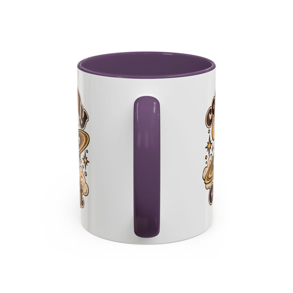 Cosmically Over It Mug — Retro Planet Celestial Ceramic Coffee Mug
