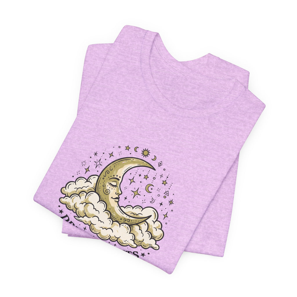 Dreamy Nights Moon Tee — Vintage Crescent Moon & Clouds Shirt