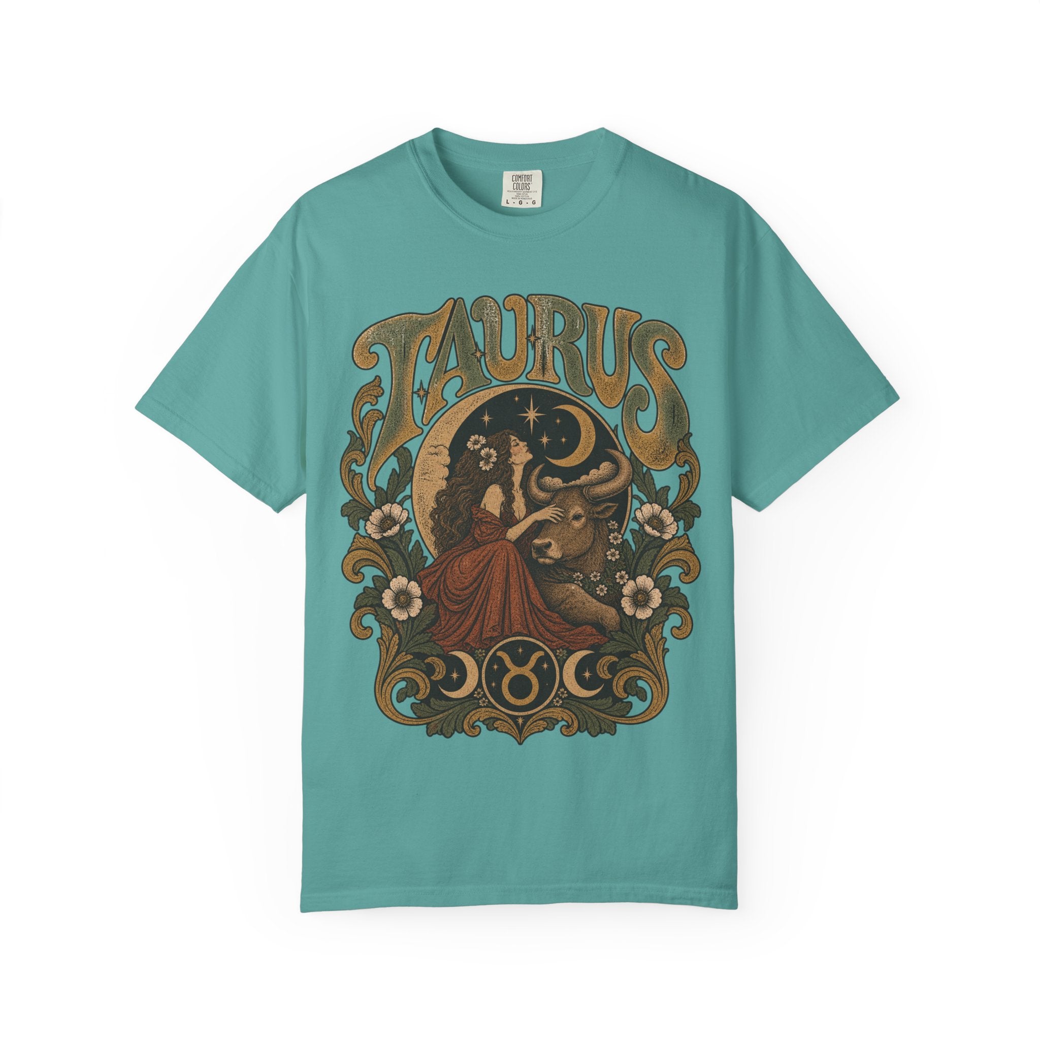 Taurus Zodiac T‑Shirt — Vintage Astrological Bull Graphic