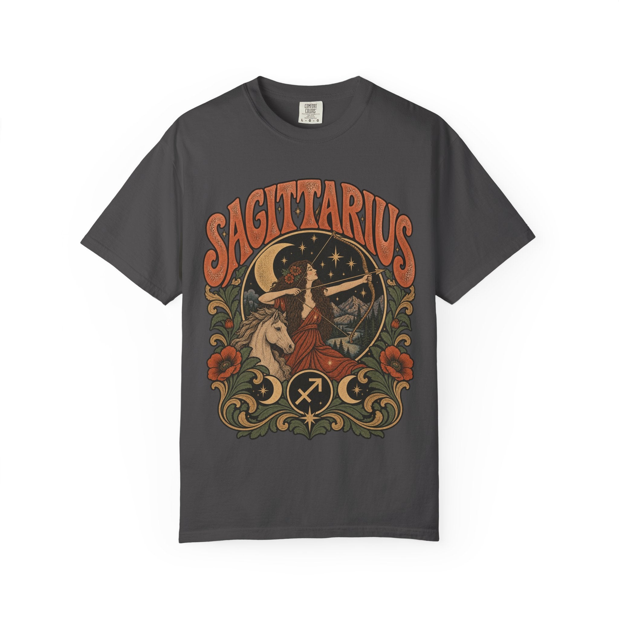 Sagittarius Zodiac T-Shirt — Retro Astrology Archer Design