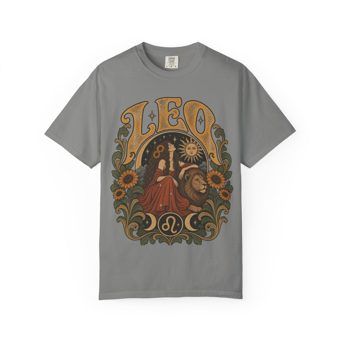 Vintage Leo Zodiac Tee — Retro Celestial Lion Astrology T-Shirt