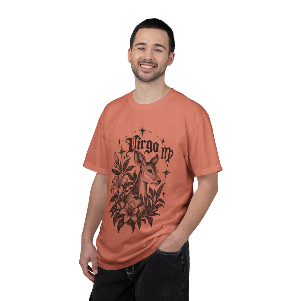 Virgo Zodiac T-Shirt — 'Virgo ' Floral Deer Astrology Tee
