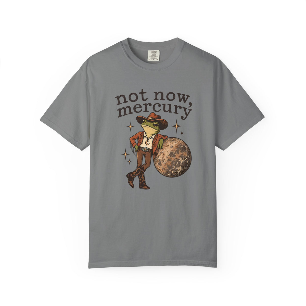 Not Now Mercury Tee — Mercury Retrograde Astrology Graphic T-Shirt