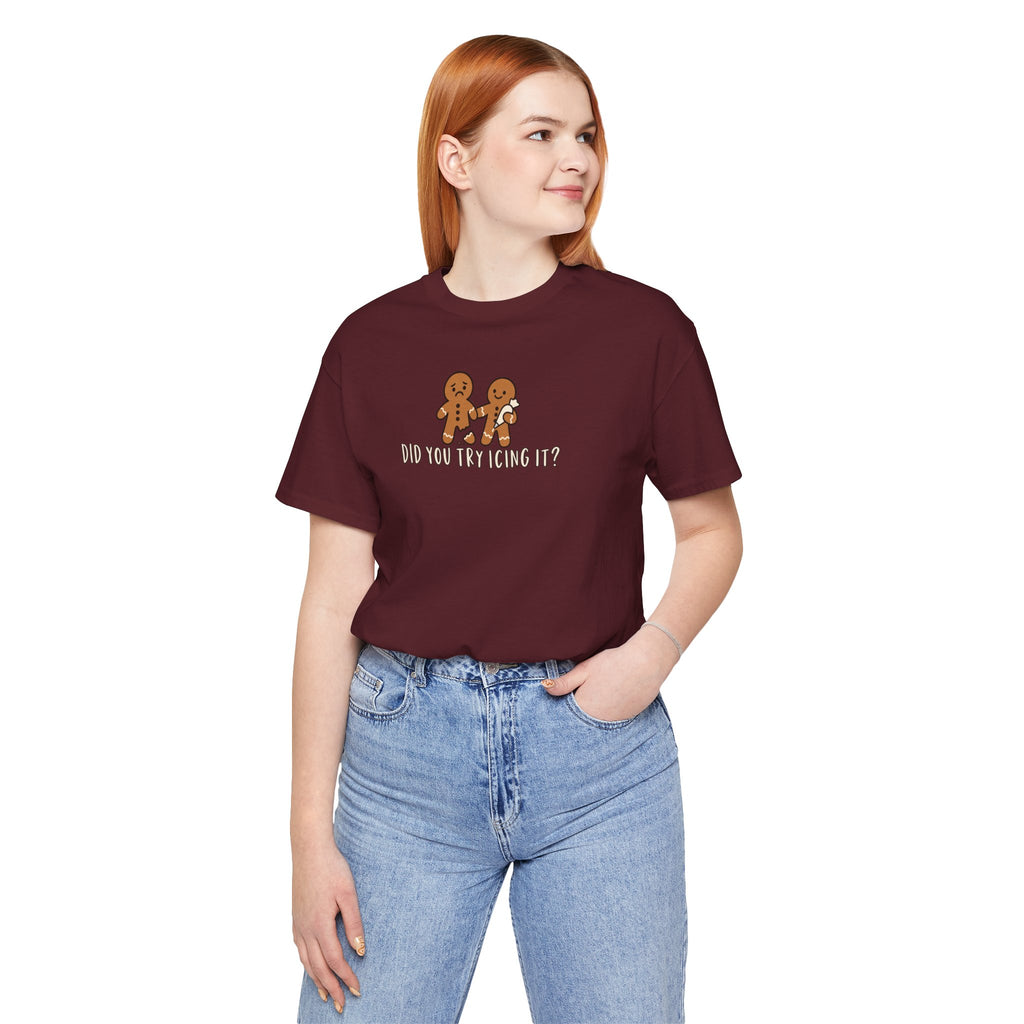 Gingerbread Couple Tee – "Did You Try Icing It?" Holiday Christmas Shirt
