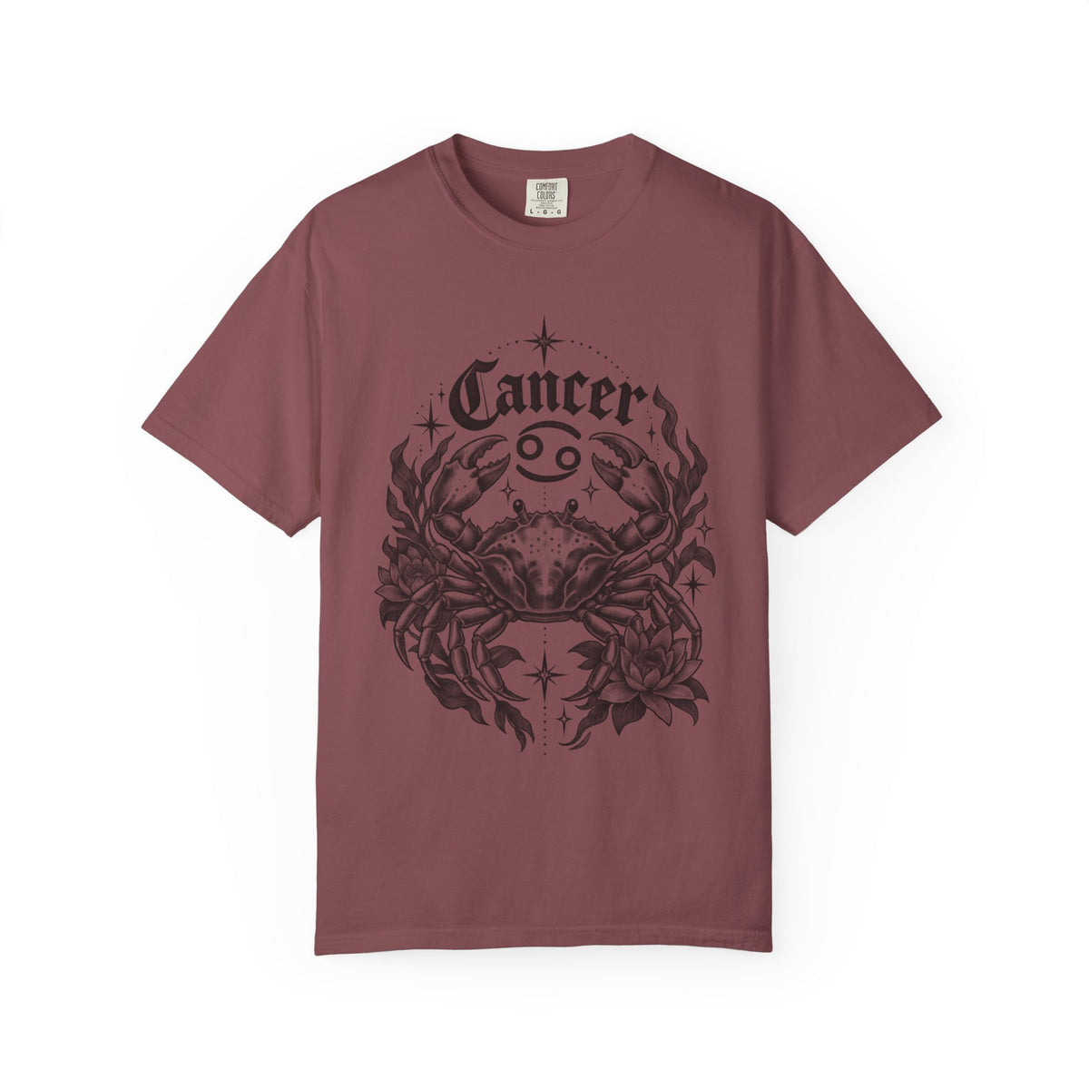 Cancer Zodiac T-Shirt — Floral Crab Astrology Tee