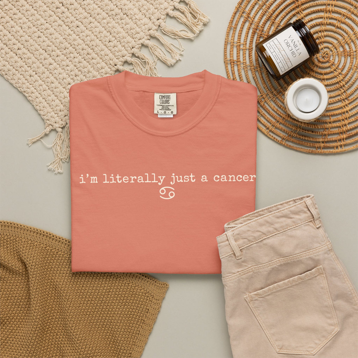 I'm Literally Just a Cancer Tee — Funny Zodiac Graphic T-Shirt