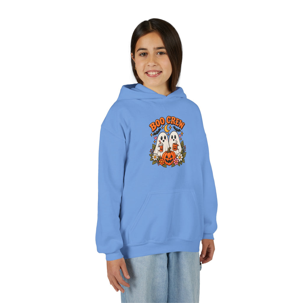 Youth 'Boo Crew' Halloween Hoodie — Cute Ghosts & Pumpkin Kids Sweatshirt