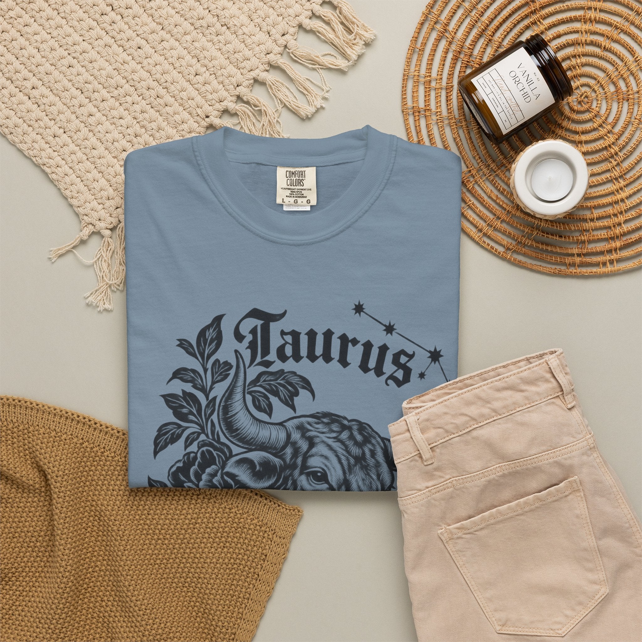 Taurus Zodiac T-Shirt — Floral Bull Astrology Tee