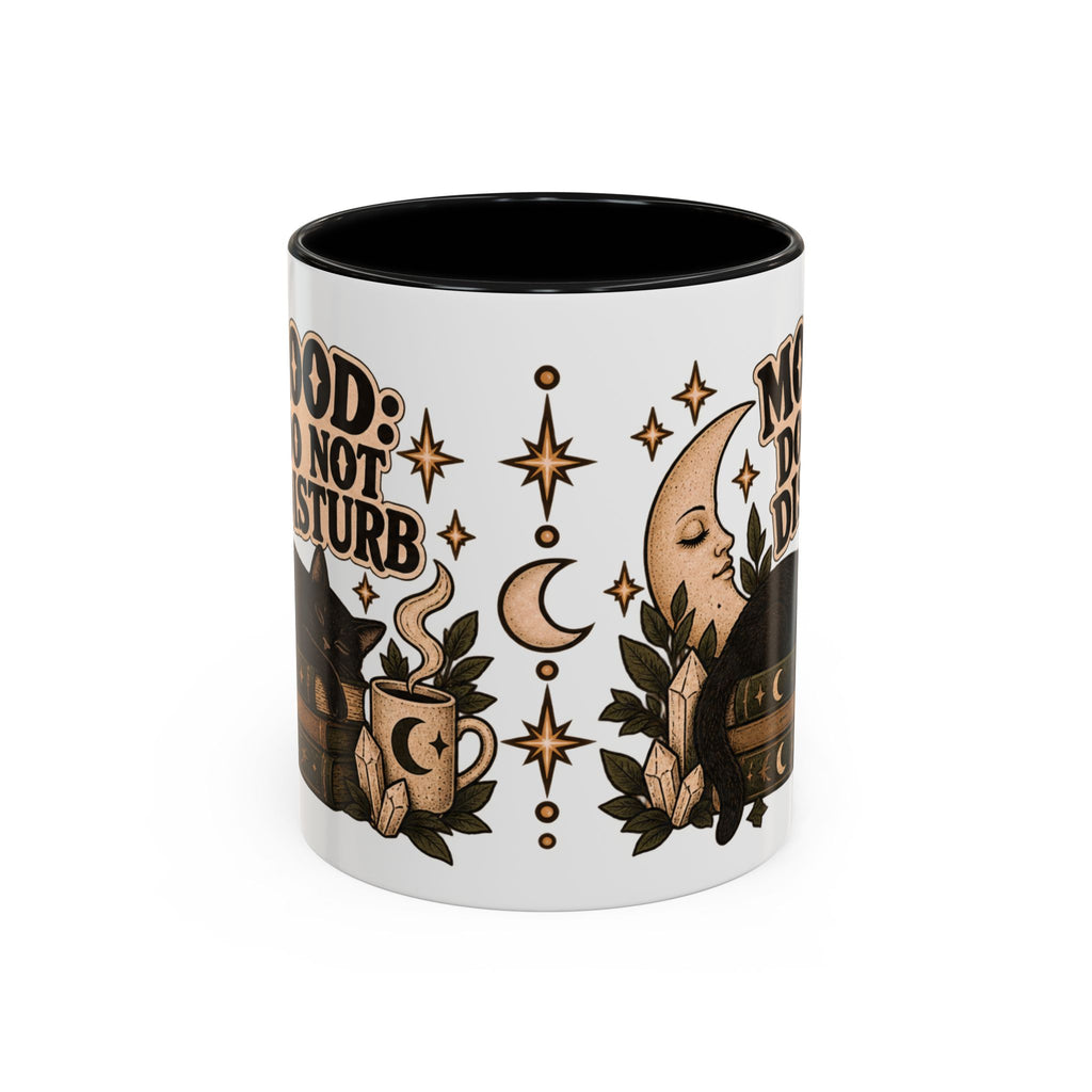 Mood: Do Not Disturb Mug — Sleepy Cat & Moon Ceramic Coffee Mug
