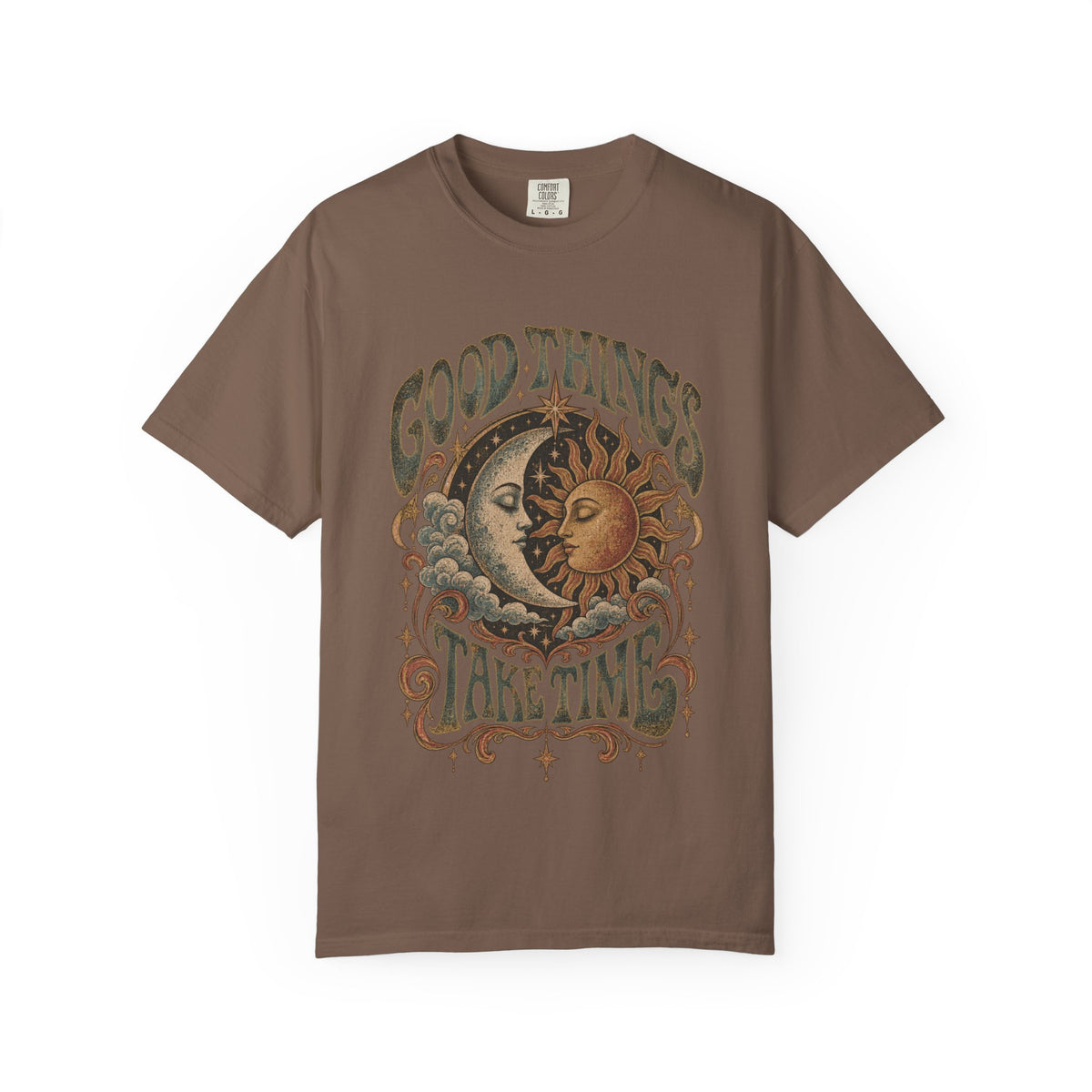 Good Things Take Time Tee — Vintage Sun & Moon Graphic T-Shirt